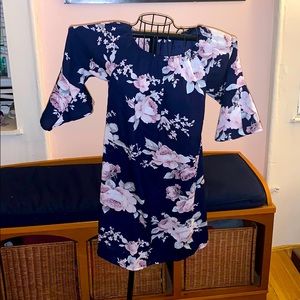 Navy floral dress